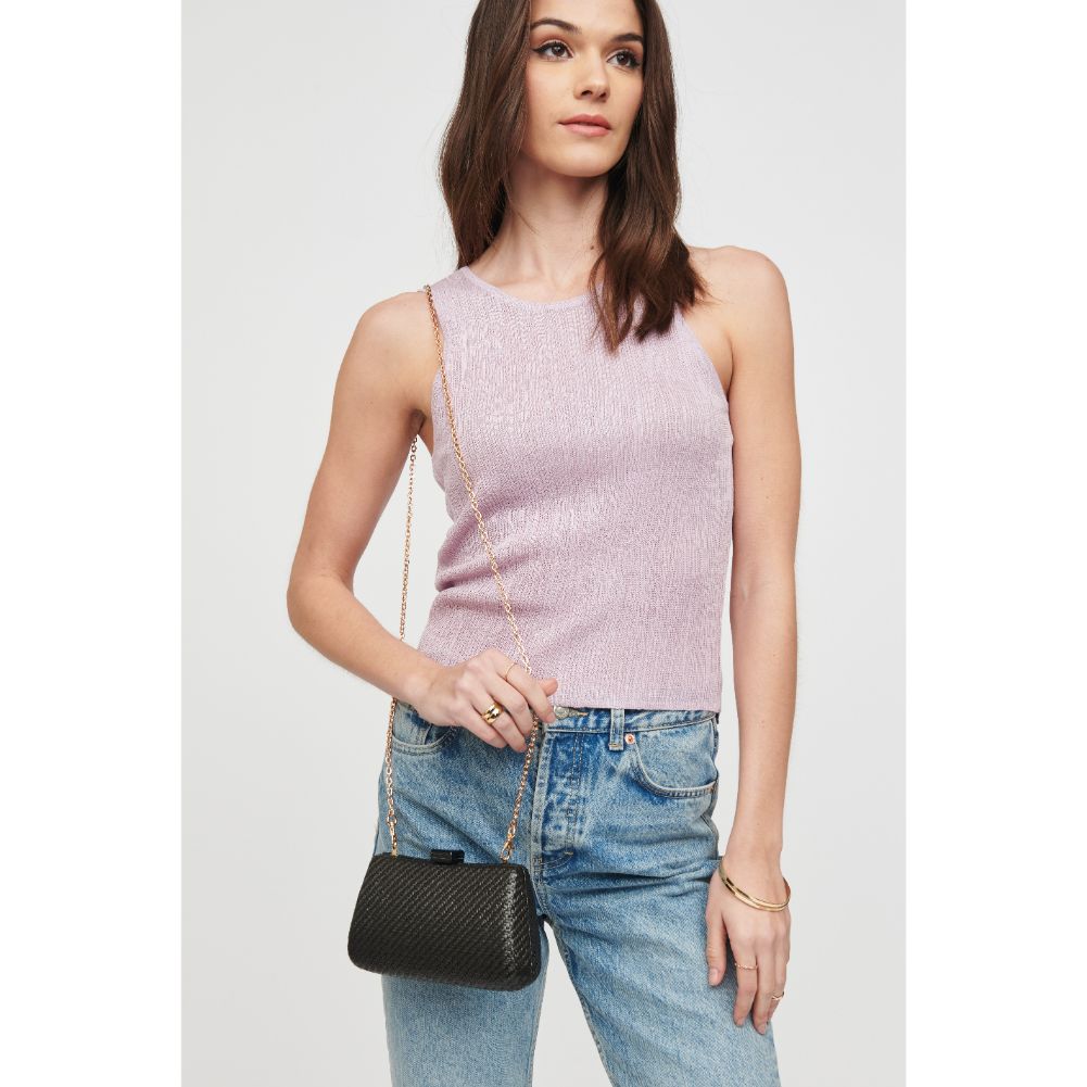 Woman wearing Black Urban Expressions Winona Minaudiere 818209019064 View 2 | Black