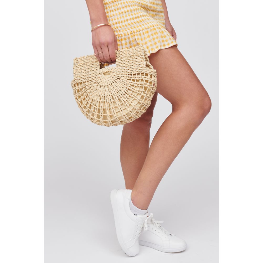 Woman wearing Cream Urban Expressions Exuma Crossbody 818209018678 View 2 | Cream