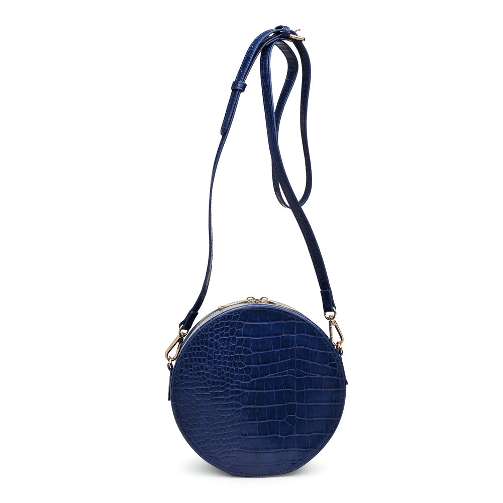 Woman wearing Navy Urban Expressions Sawyer Crossbody NA-840611152459 View 7 | Navy