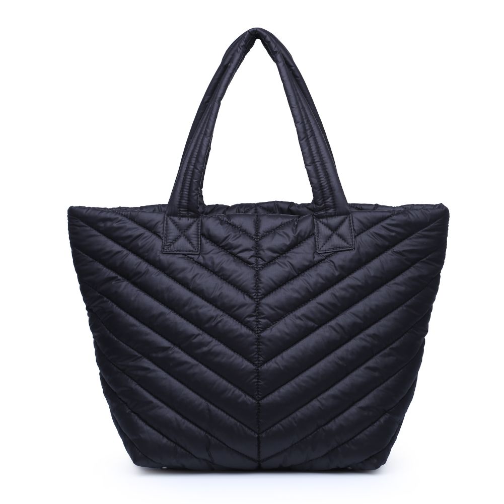 Woman wearing Black Urban Expressions Kickoff Tote NA-840611162403 View 5 | Black