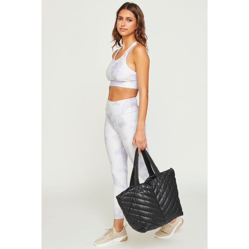 Woman wearing Black Urban Expressions Kickoff Tote NA-840611162403 View 3 | Black