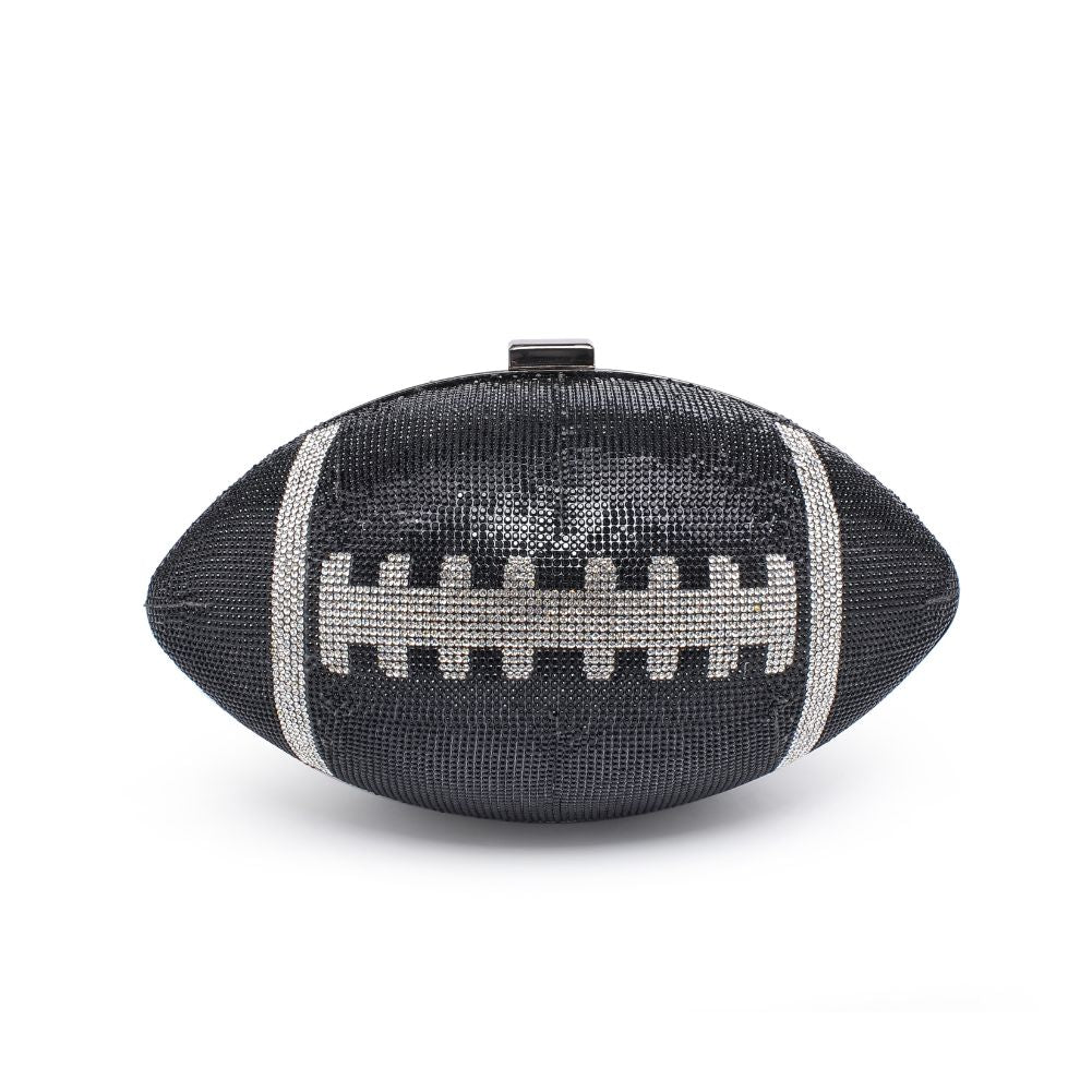 Woman wearing Black Silver Urban Expressions Robbie Evening Bag 818209012263 View 7 | Black Silver