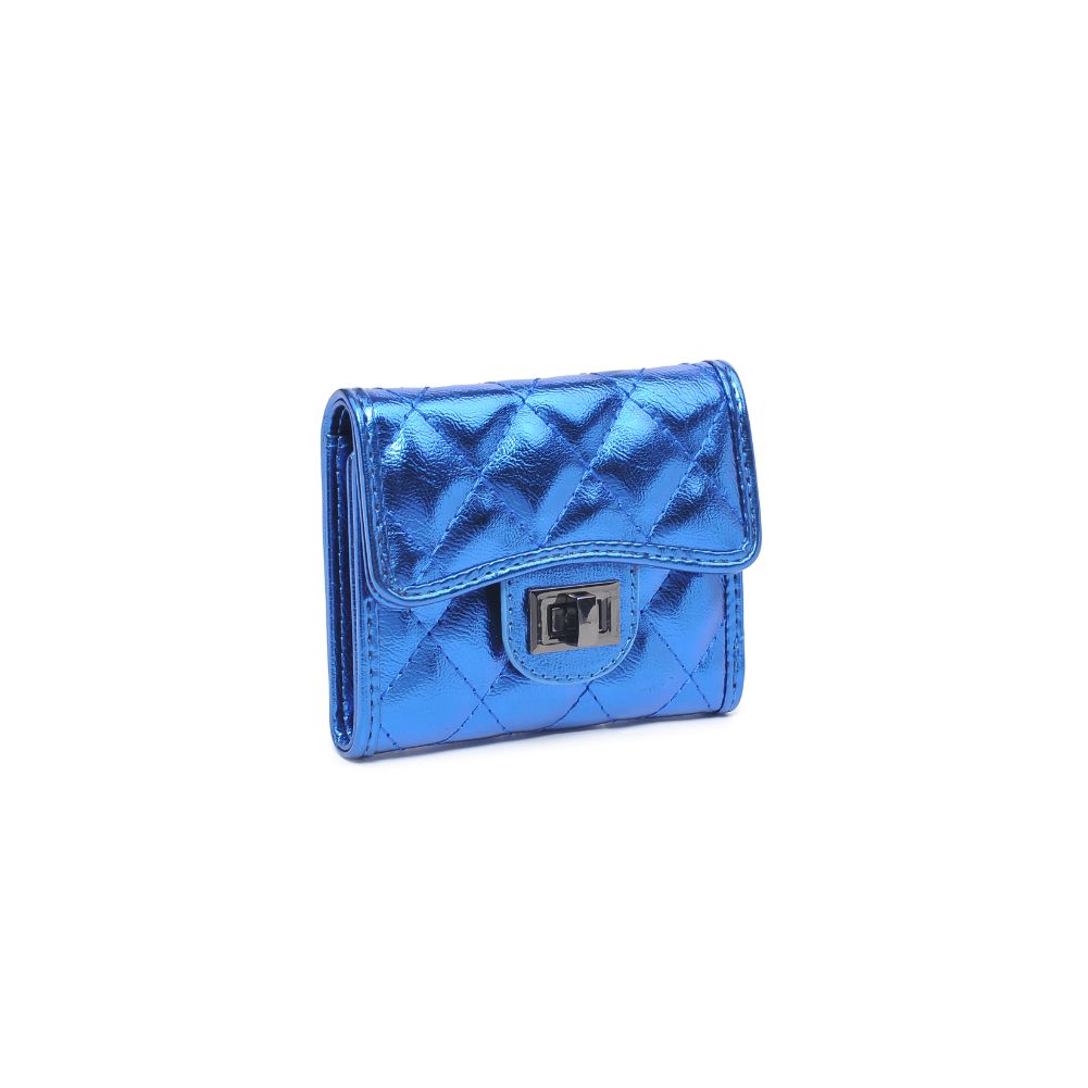 Woman wearing Blue Urban Expressions Shantel - Quilted Wallet 840611104793 View 6 | Blue