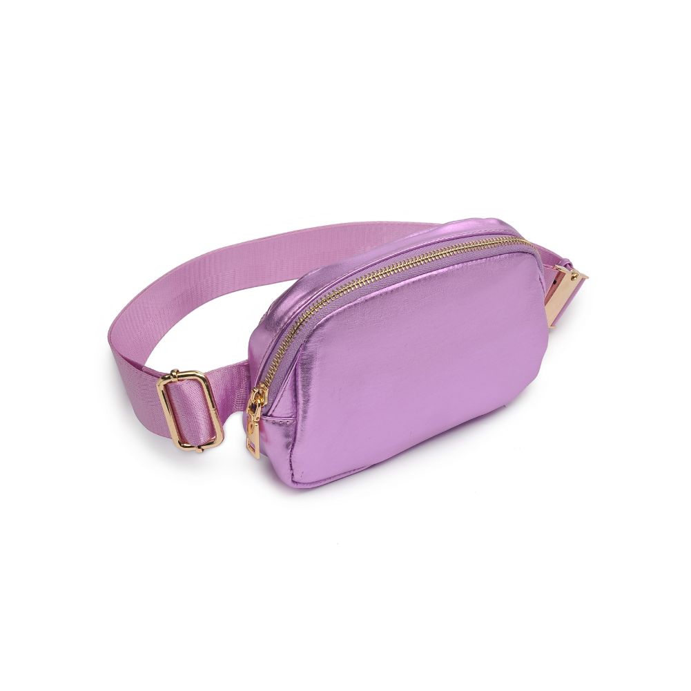 Woman wearing Light Pink Urban Expressions Santi Belt Bag 840611190420 View 6 | Light Pink