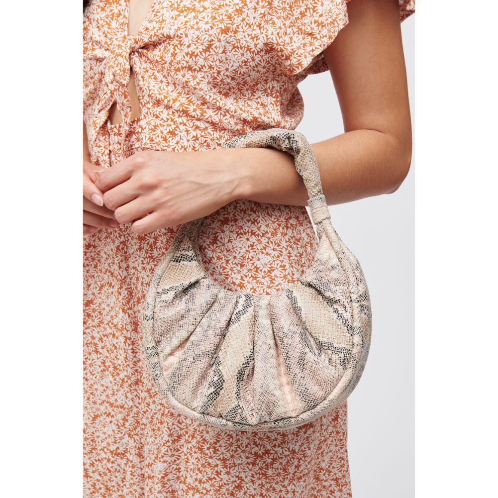 Woman wearing Blush Multi Urban Expressions Elena Crossbody 840611182975 View 2 | Blush Multi