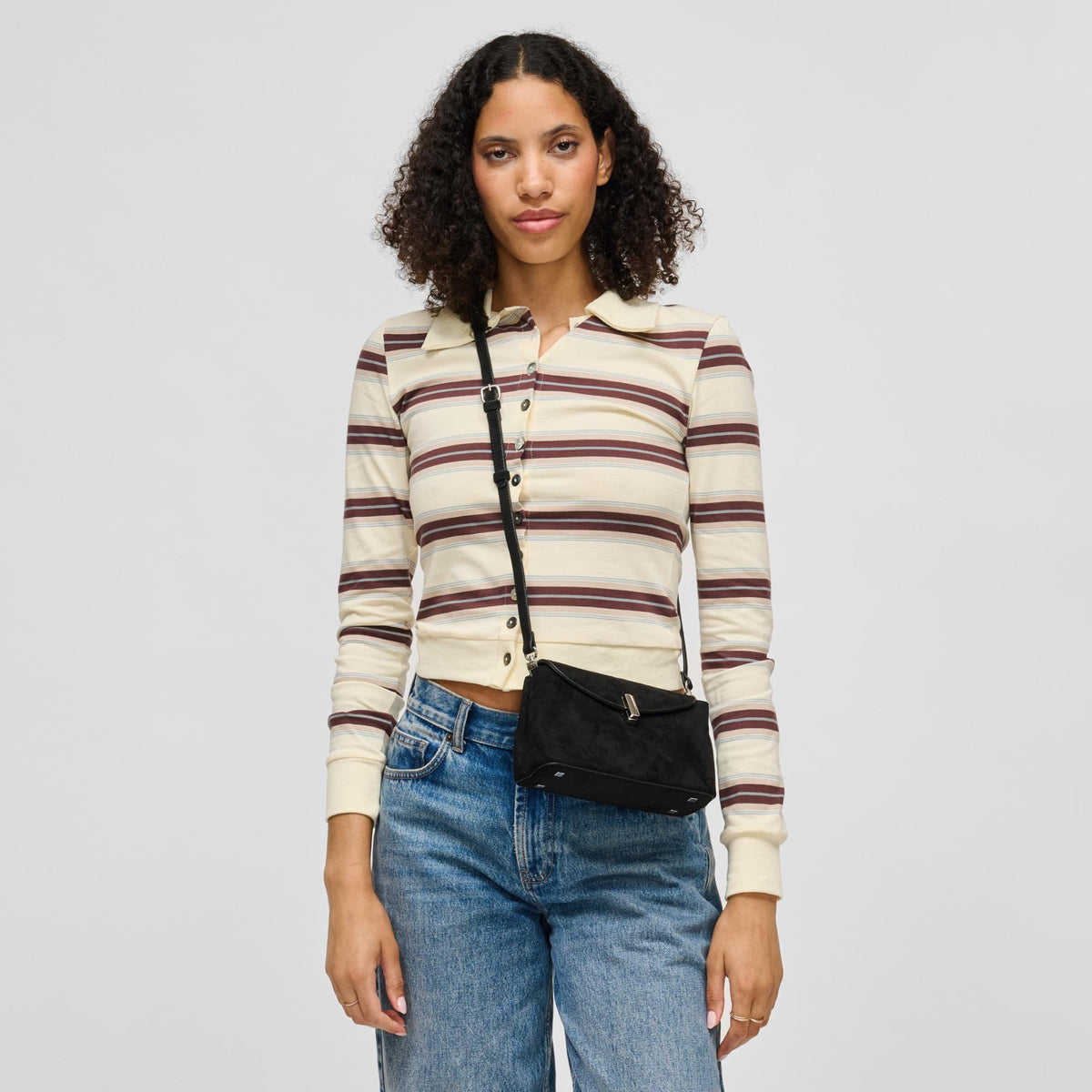 Woman wearing Black Urban Expressions Inez Crossbody 840504214721 View 2 | Black