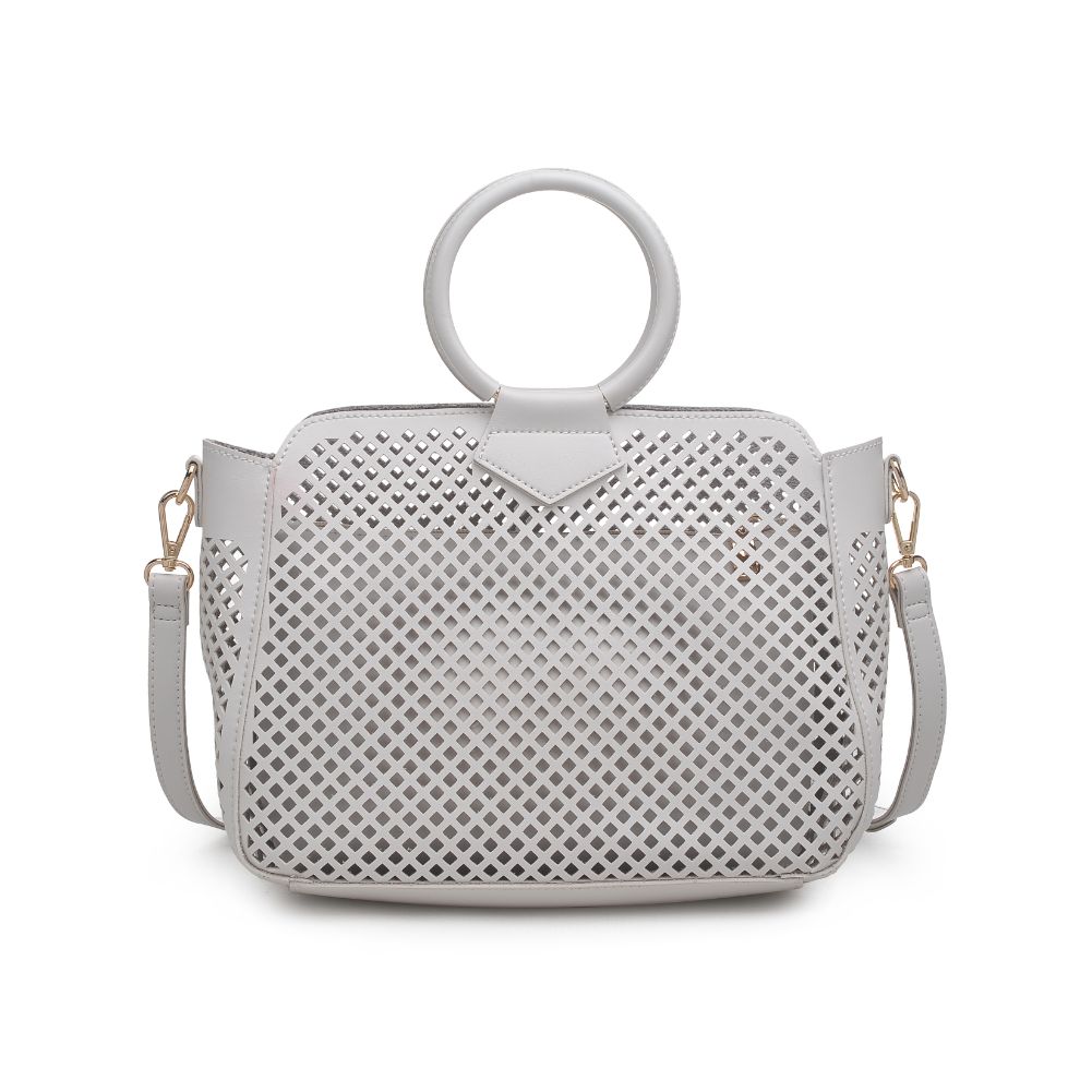 Woman wearing White Urban Expressions Jaclyn Satchel 840611169631 View 5 | White