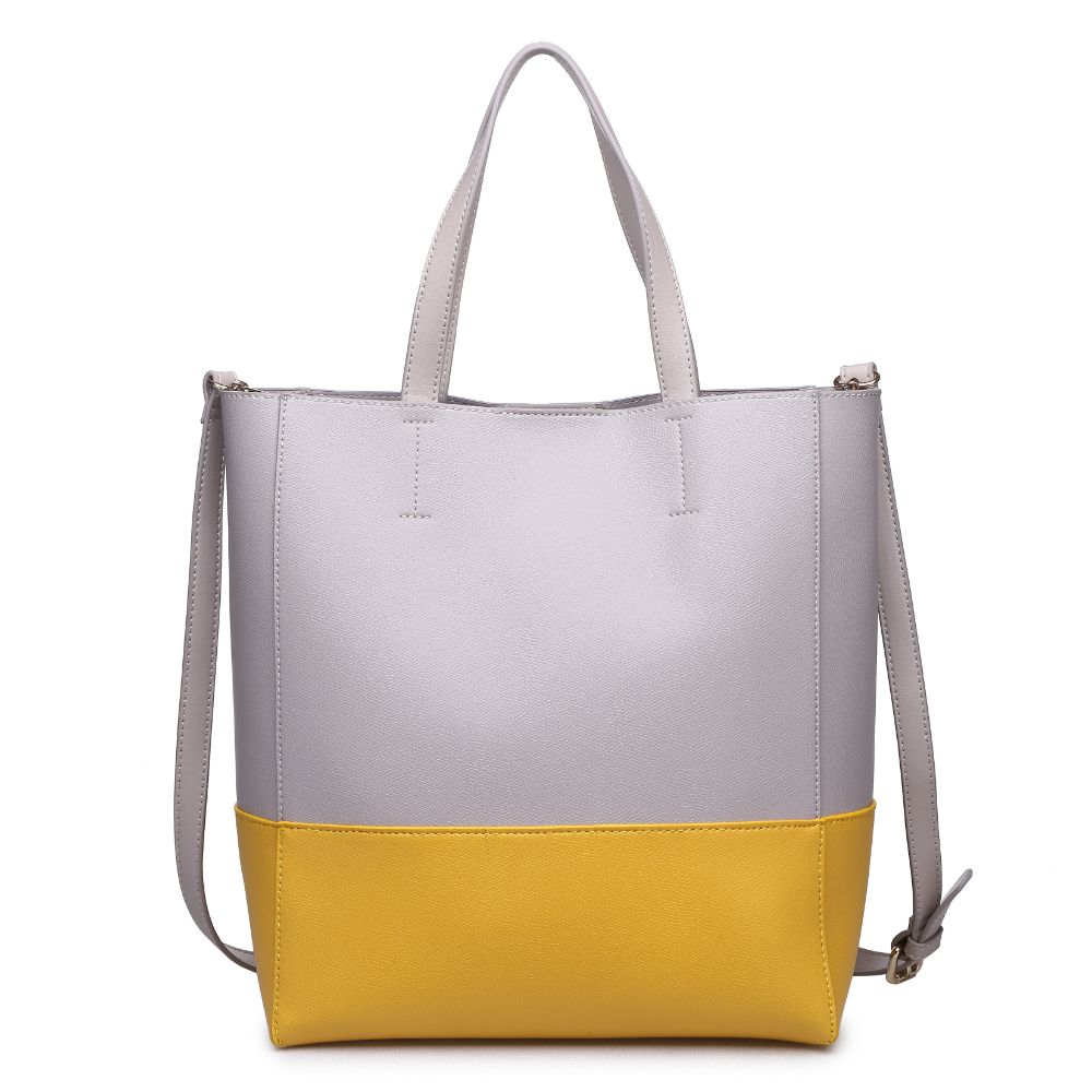 Product Image of Urban Expressions Marlin Tote 840611161987 View 1 | Grey Mustard