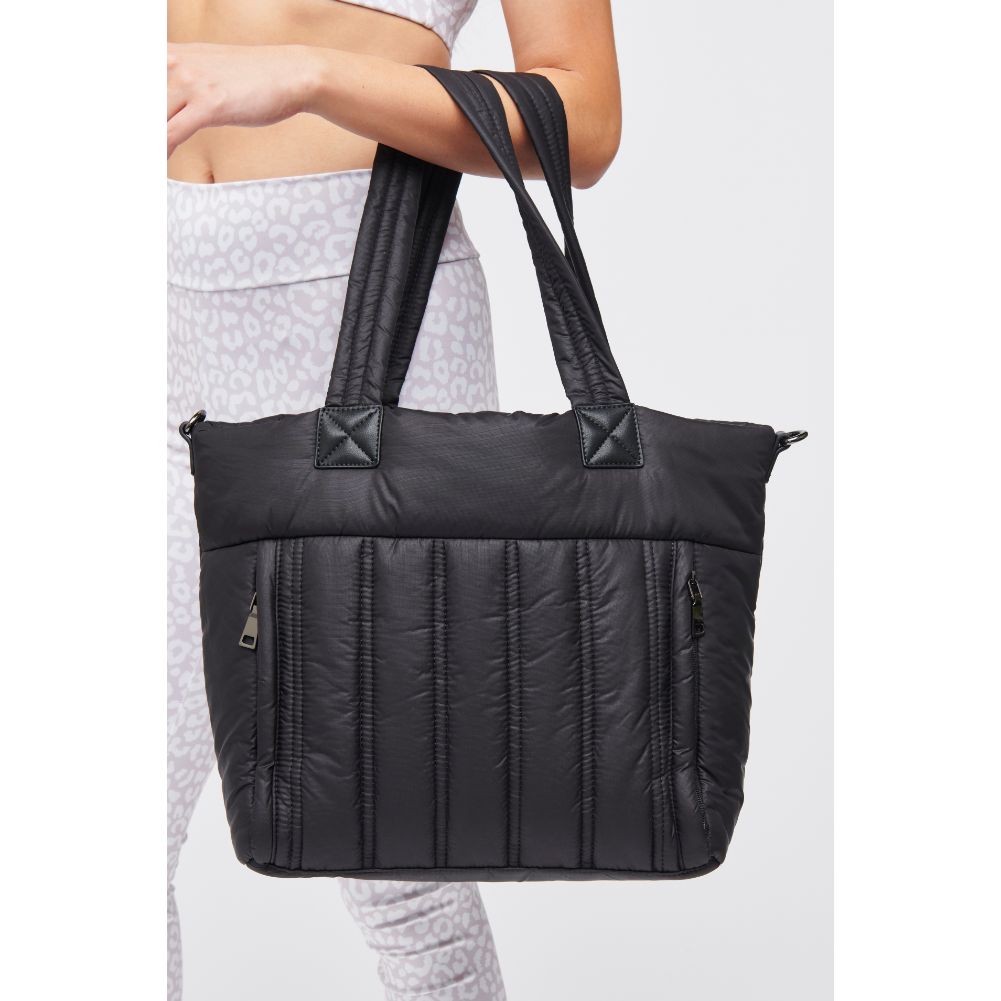 Woman wearing Black Urban Expressions Ellis Tote 840611182678 View 1 | Black