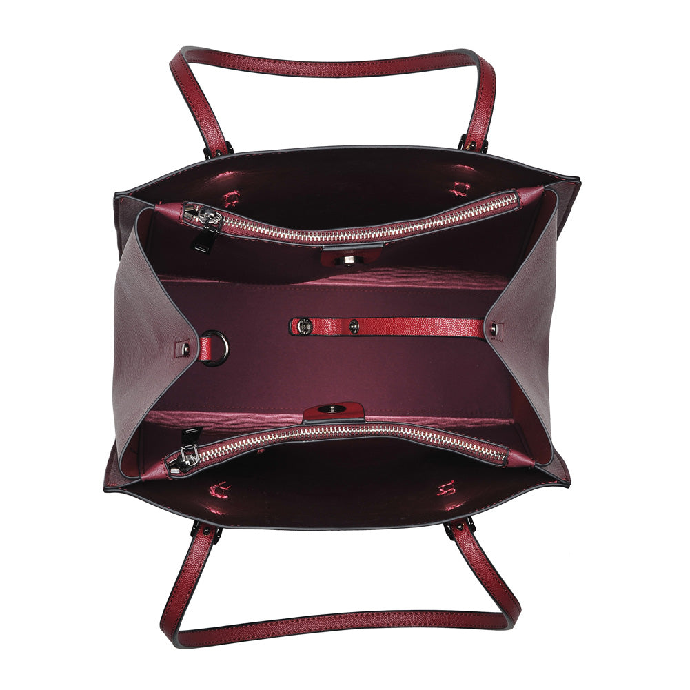 Product Image of Urban Expressions Tia Tote NA-840611150059 View 4 | Burgundy