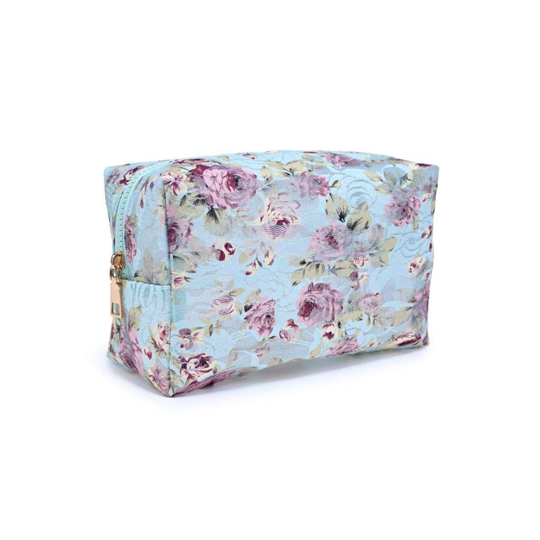 Urban Essentials Petal Play Cosmetic & Travel Organizer Pouch 840504207464 View 6 | Powder Blue