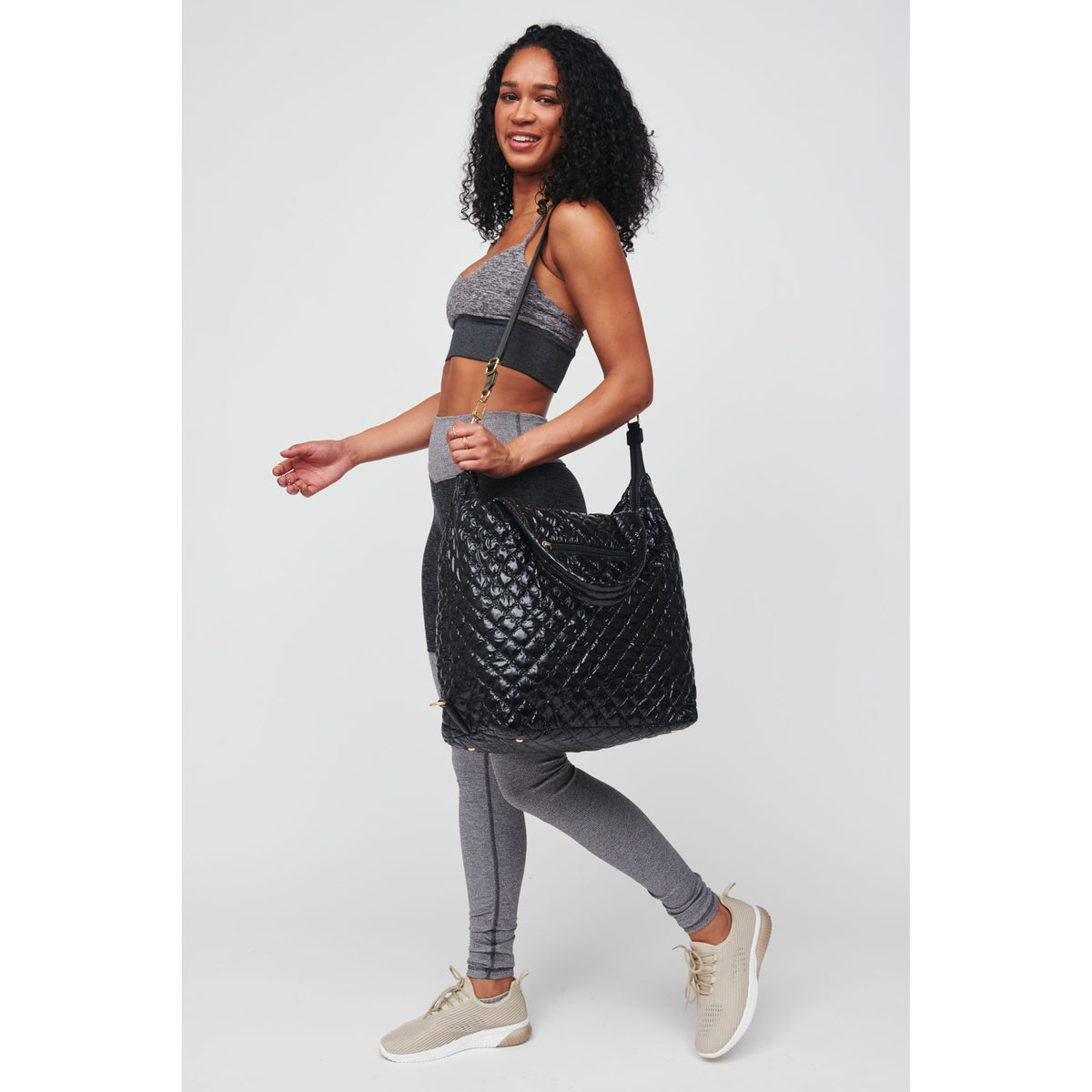Woman wearing Black Urban Expressions Wanderlust - Large Tote 840611157553 View 3 | Black