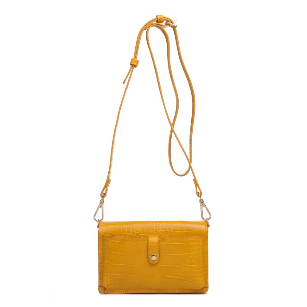 Product Image of Urban Expressions Emma Snake Crossbody 840611173904 View 3 | Mustard