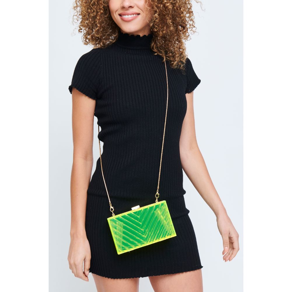 Woman wearing Yellow Urban Expressions Iggy Evening Bag 840611177520 View 1 | Yellow