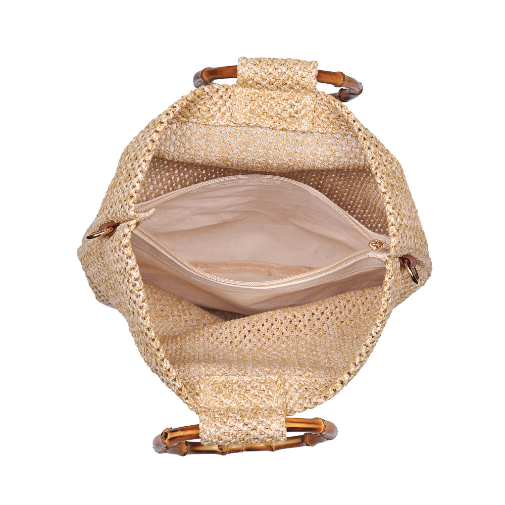 Woman wearing Tan Urban Expressions Hanalei Tote NA-840611159359 View 9 | Tan