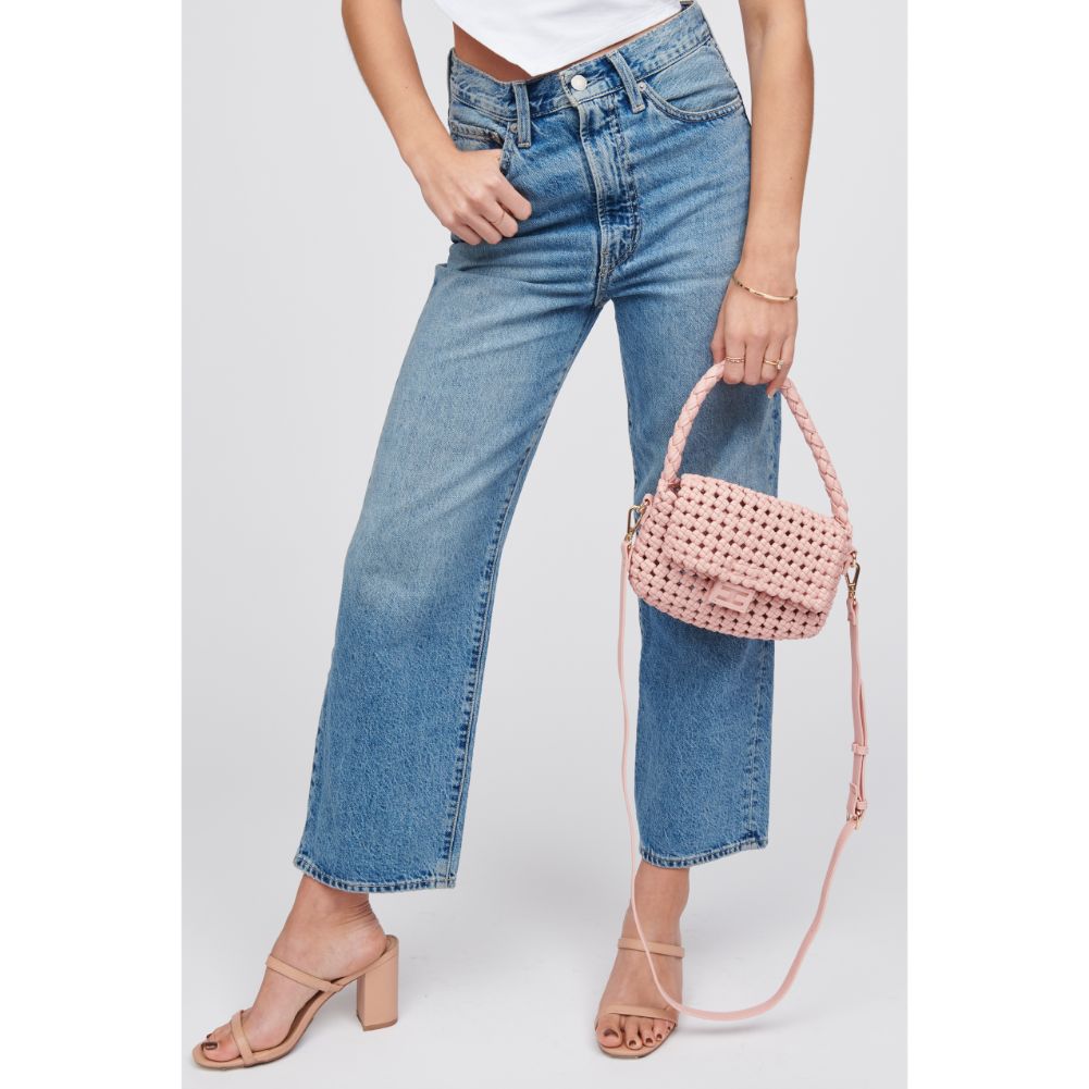 Woman wearing Rose Urban Expressions Imelda Baguette 818209015332 View 2 | Rose