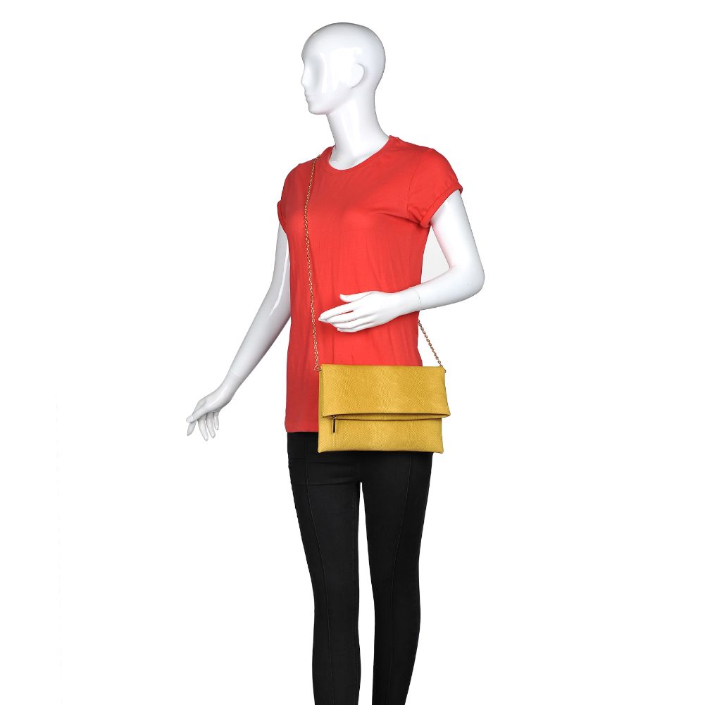 Product Image of Urban Expressions Evie Clutch 840611164933 View 5 | Mustard