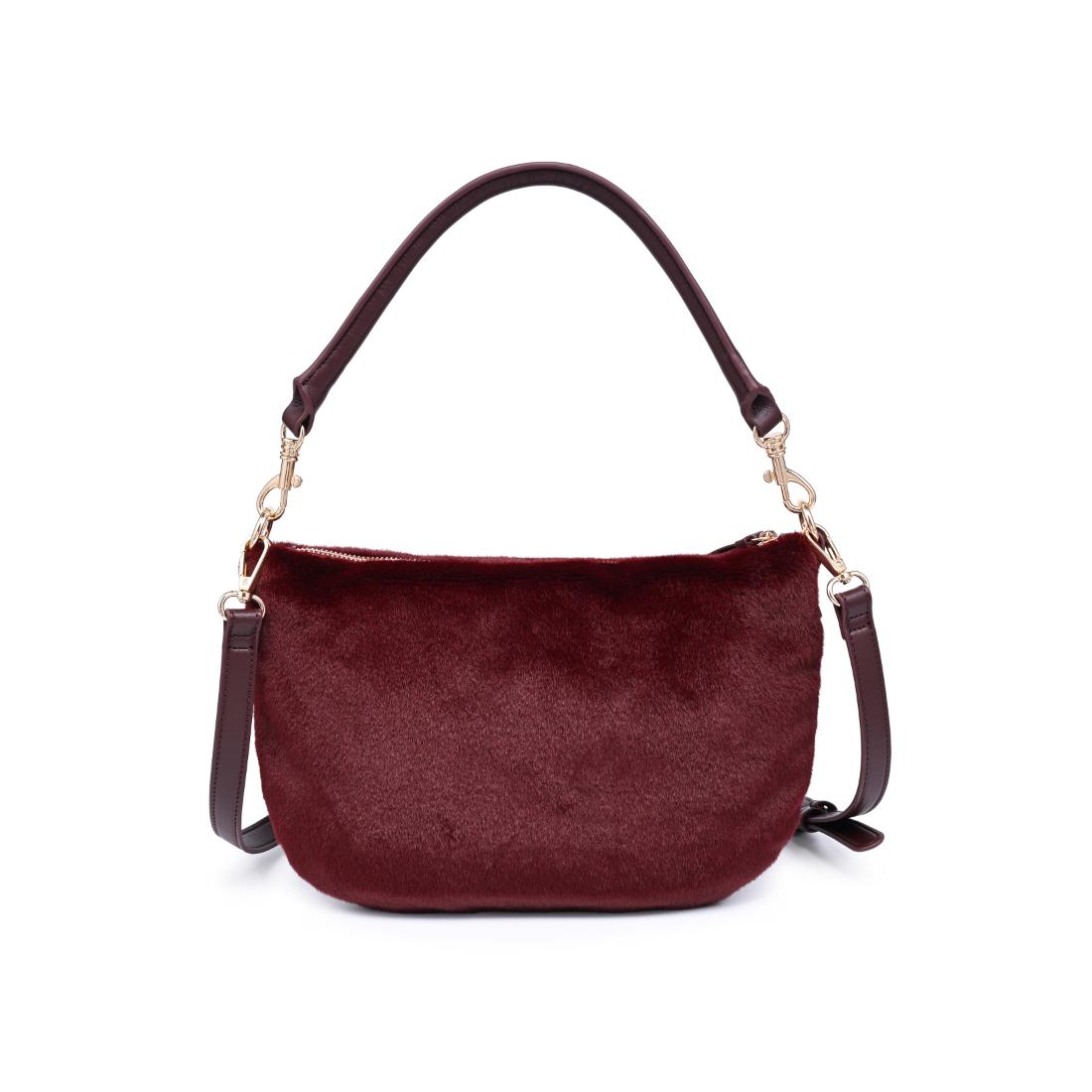 Urban Expressions Jordan - Fur Crossbody 840504211843 View 7 | Burgundy