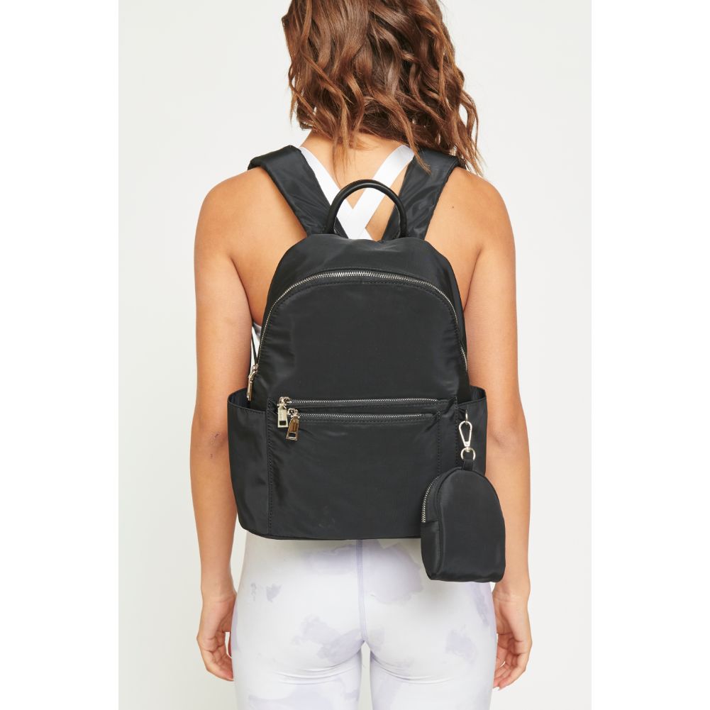 Woman wearing Black Urban Expressions Venus Backpack 840611177759 View 1 | Black