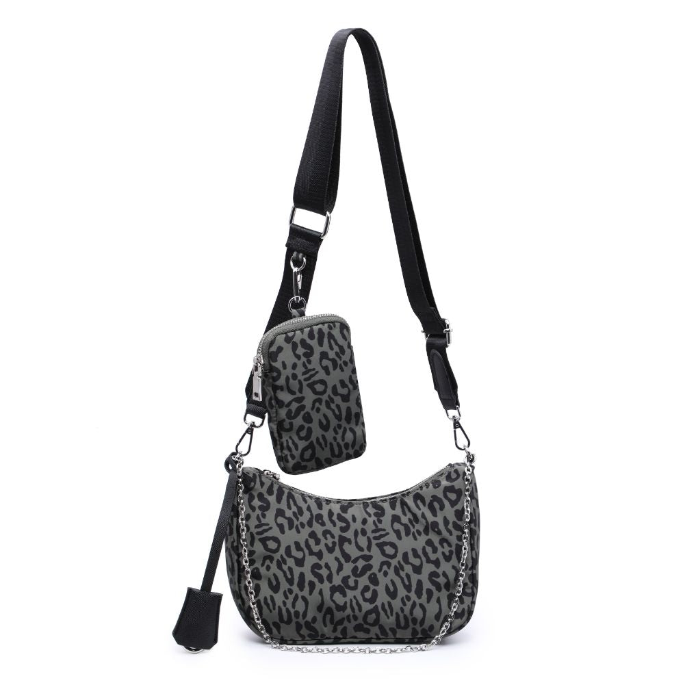 Product Image of Urban Expressions Joss - Nylon Crossbody 818209010627 View 5 | Olive Leopard