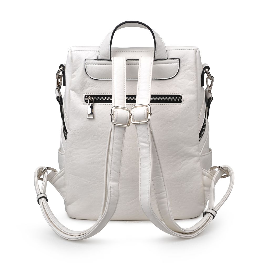 Product Image of Urban Expressions Juliette Textured Backpack NA-840611164711 View 3 | White