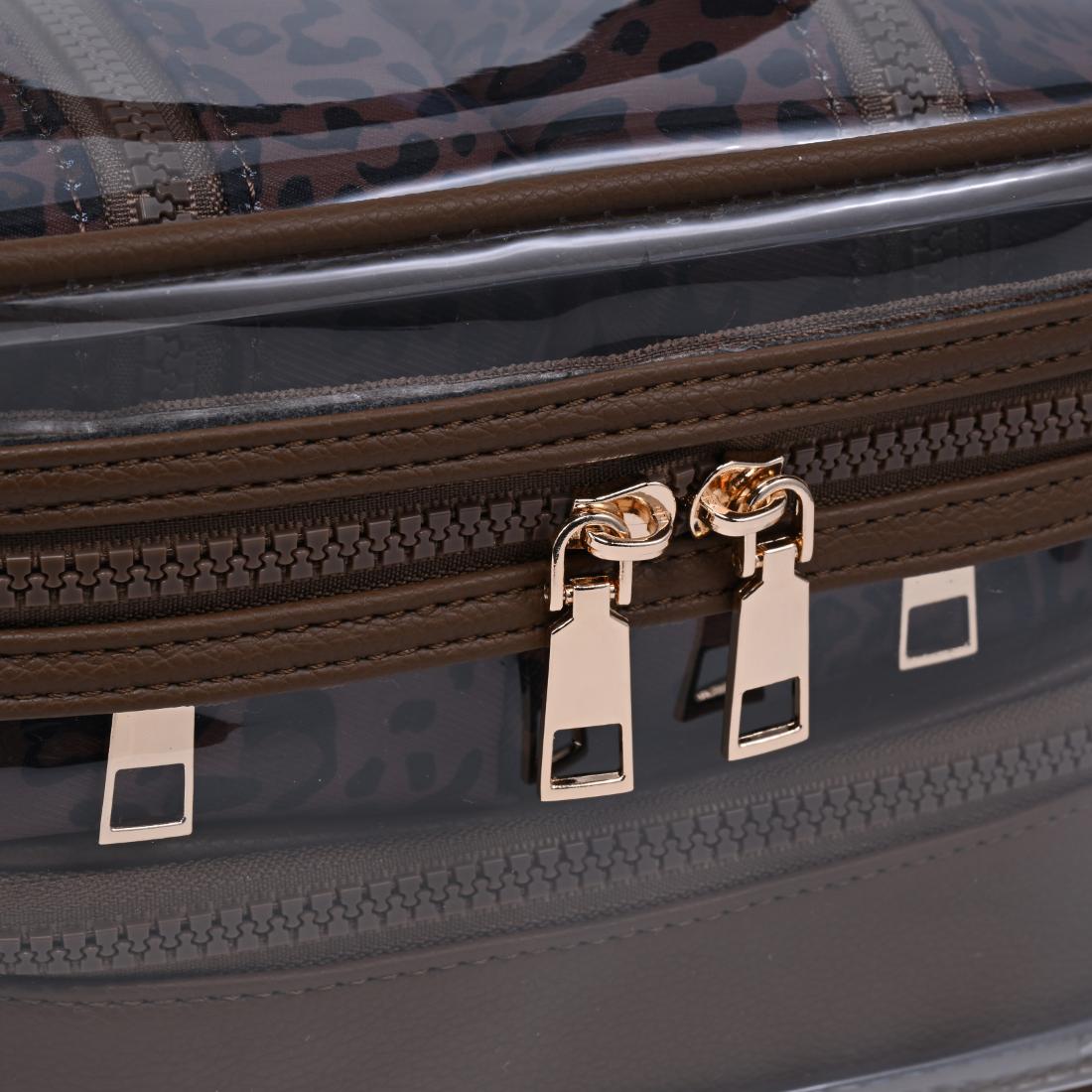 Urban Essentials Safari Chic - 4 Piece Train Case Set 840504215766 View 8 | Chocolate Leopard
