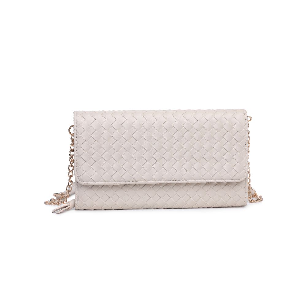 Woman wearing Oatmilk Urban Expressions Wallis Crossbody 840611107527 View 5 | Oatmilk