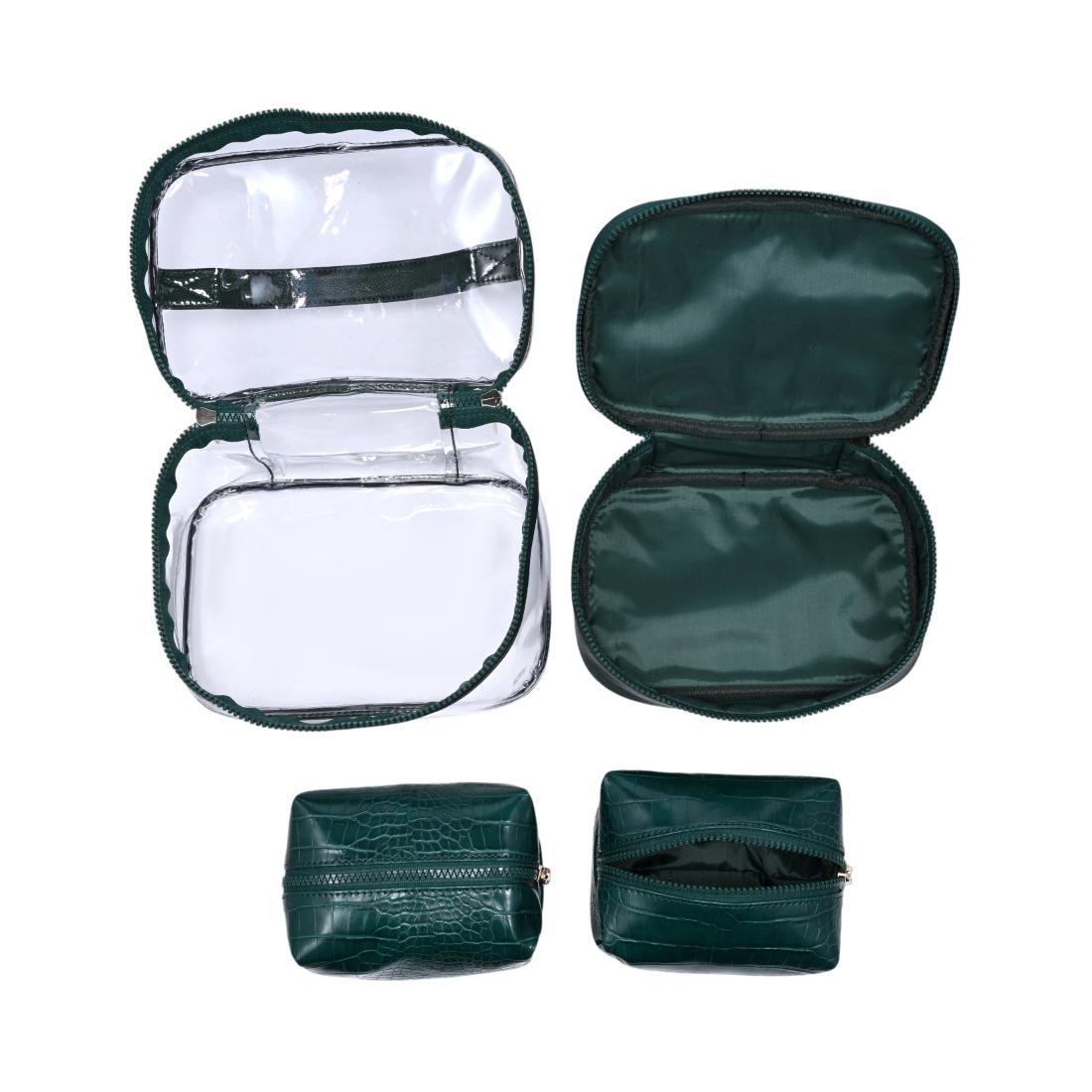 Urban Essentials Croc Chic - 4 Piece Train Case Set 840504215728 View 8 | Emerald
