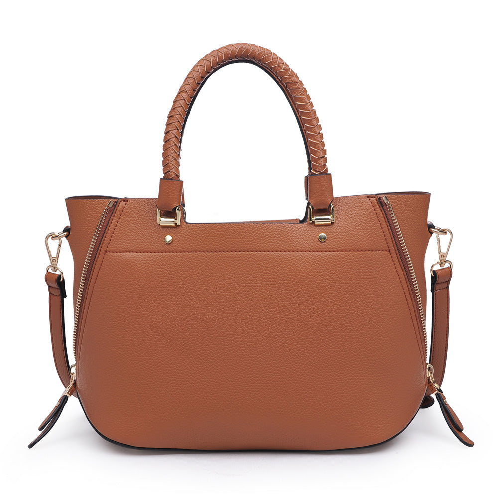 Product Image of Urban Expressions Phoenix Satchel NA-840611158567 View 3 | Tan