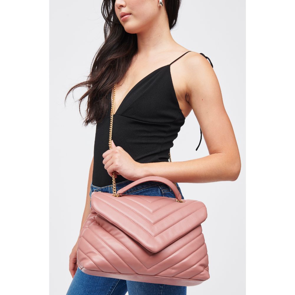 Woman wearing Mauve Urban Expressions Ivy Crossbody 840611185792 View 1 | Mauve