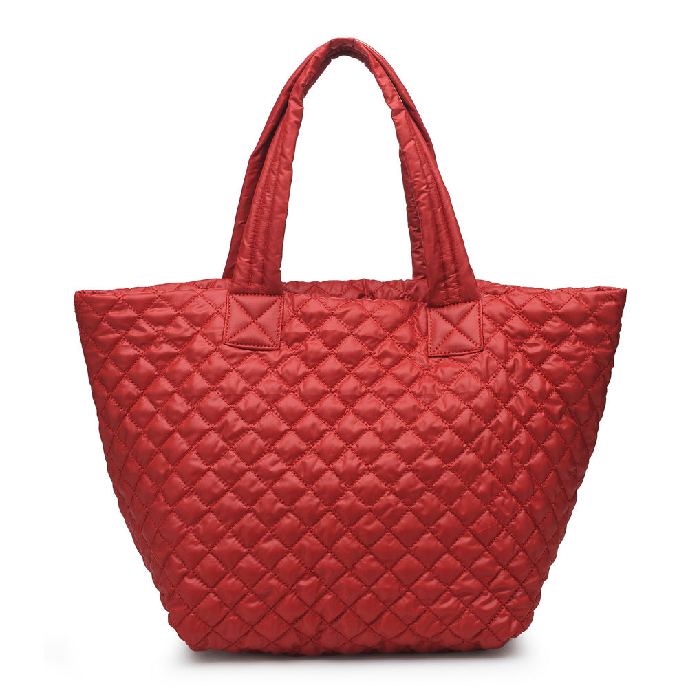 Woman wearing Red Urban Expressions Breakaway Tote 840611148964 View 5 | Red
