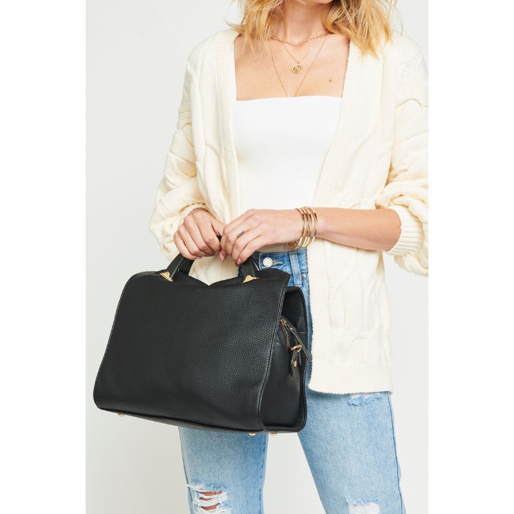 Woman wearing Black Urban Expressions Amelie Satchel NA-840611145000 View 1 | Black