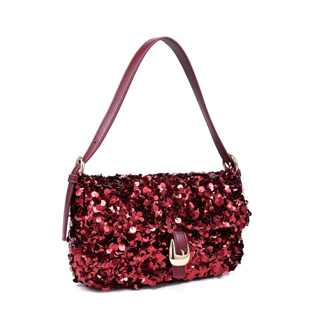 Urban Expressions Gloria - Sequins Shoulder Bag 840504210693 View 2 | Burgundy