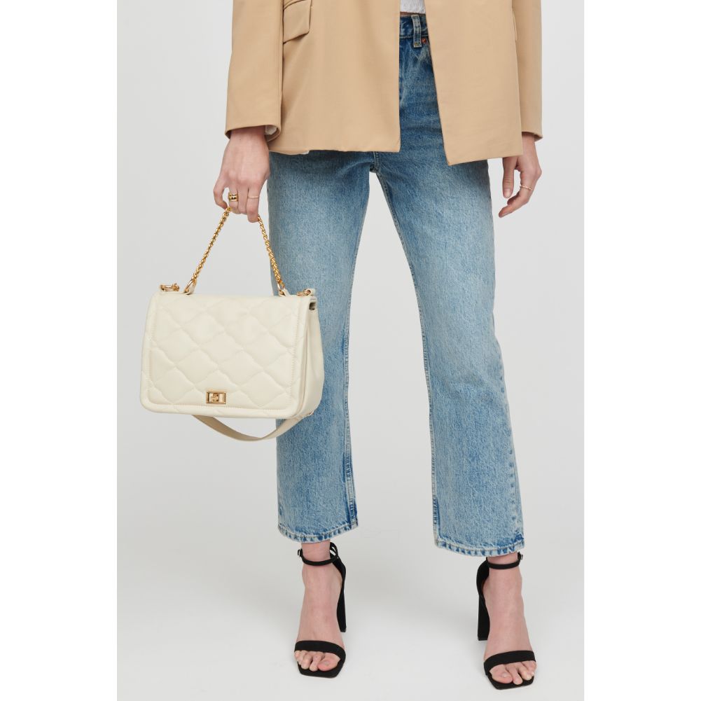 Woman wearing Cream Urban Expressions Hermine Crossbody 818209015394 View 2 | Cream