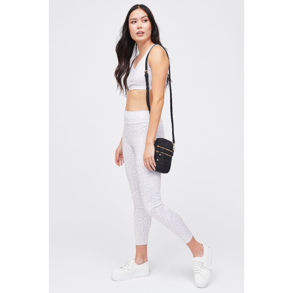 Woman wearing Black Urban Expressions Evelyn Cell Phone Crossbody 840611181978 View 4 | Black