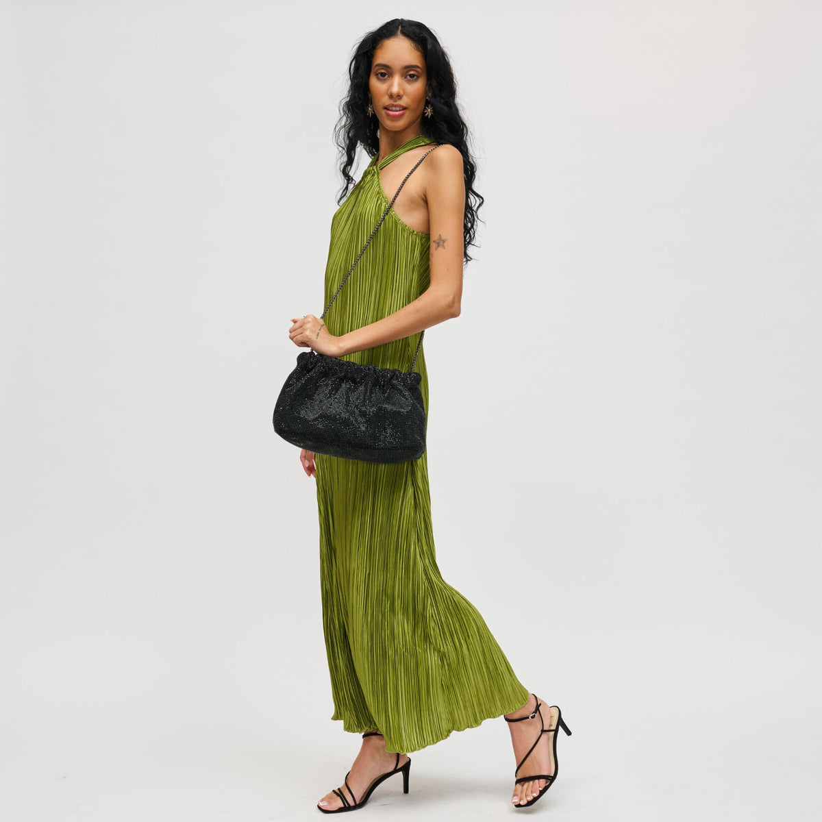 Woman wearing Black Urban Expressions Hazel Clutch 840504200694 View 4 | Black