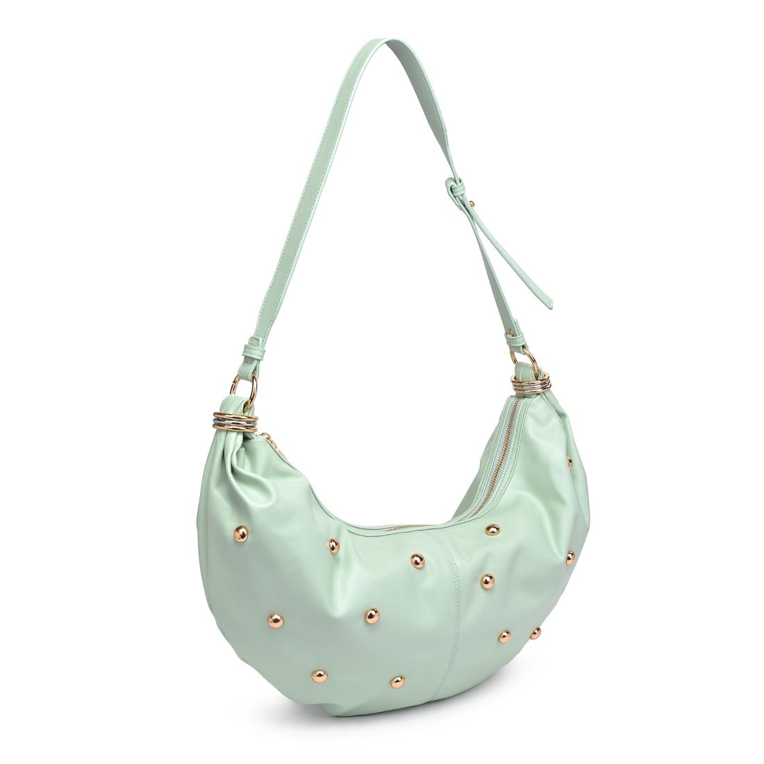 Woman wearing Pistachio Urban Expressions Bianca Hobo 840611151162 View 6 | Pistachio