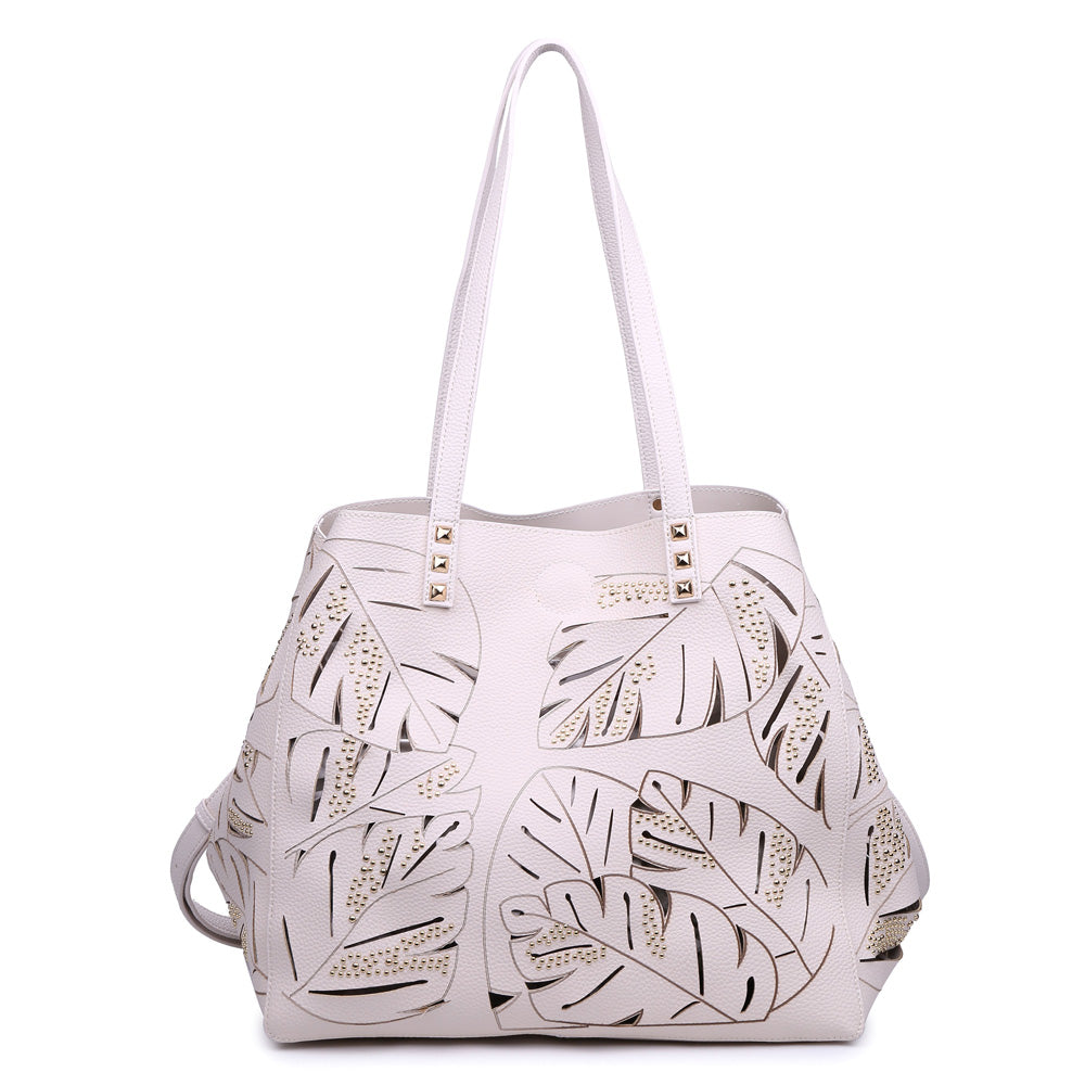 Woman wearing Cream Urban Expressions Aruba Tote NA-840611141644 View 5 | Cream