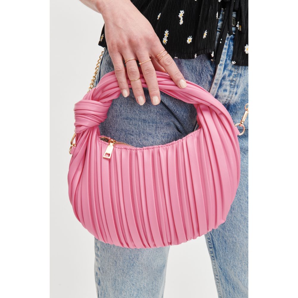 Woman wearing Barbi Urban Expressions Fawna  - Pleated Crossbody 840611106384 View 4 | Barbi