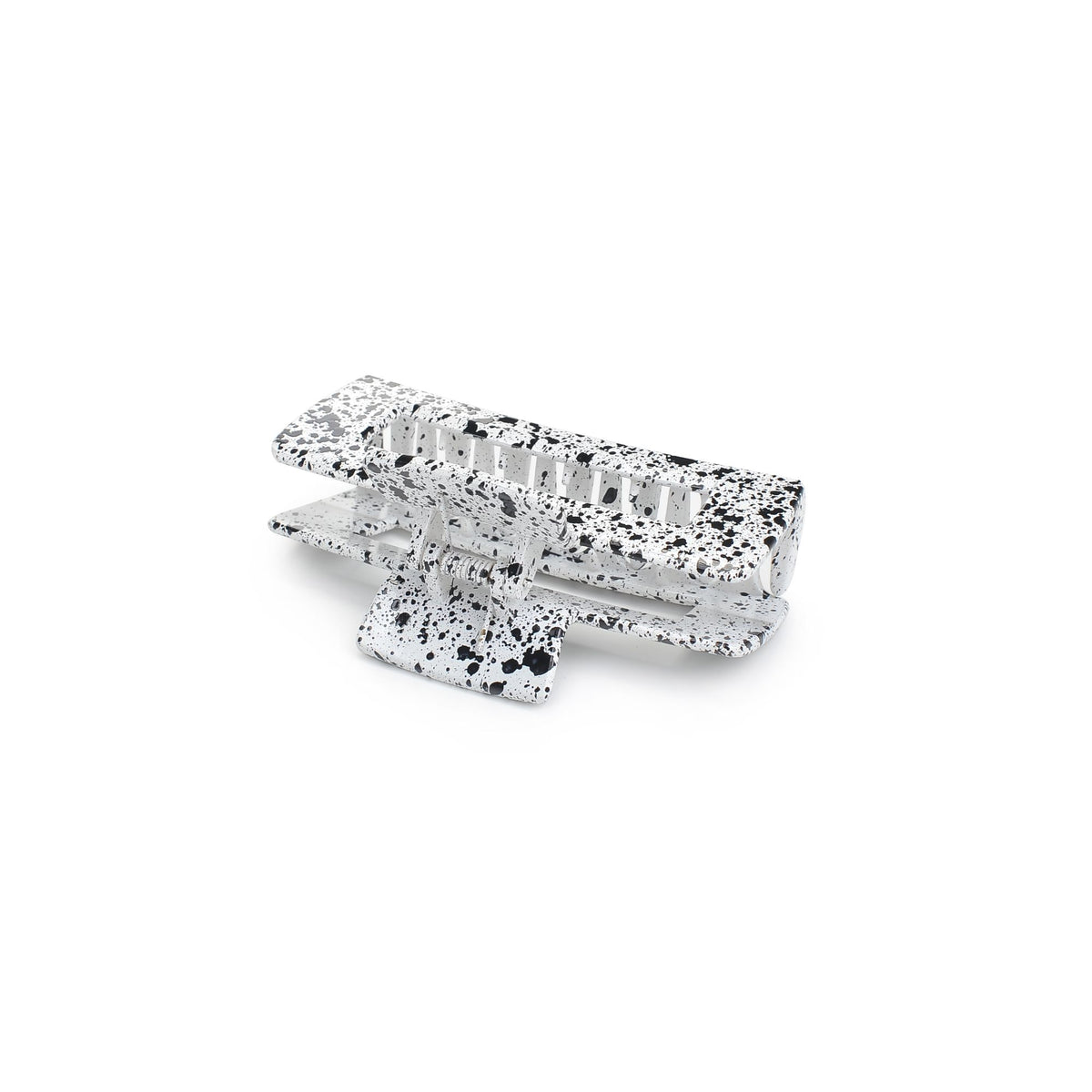 Product Image of Urban Expressions Cutout Rectangle Large Jaw Hair Claw 818209013970 View 2 | White Black