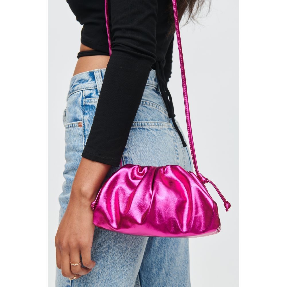 Woman wearing Pink Urban Expressions Monica Crossbody 840611104939 View 4 | Pink