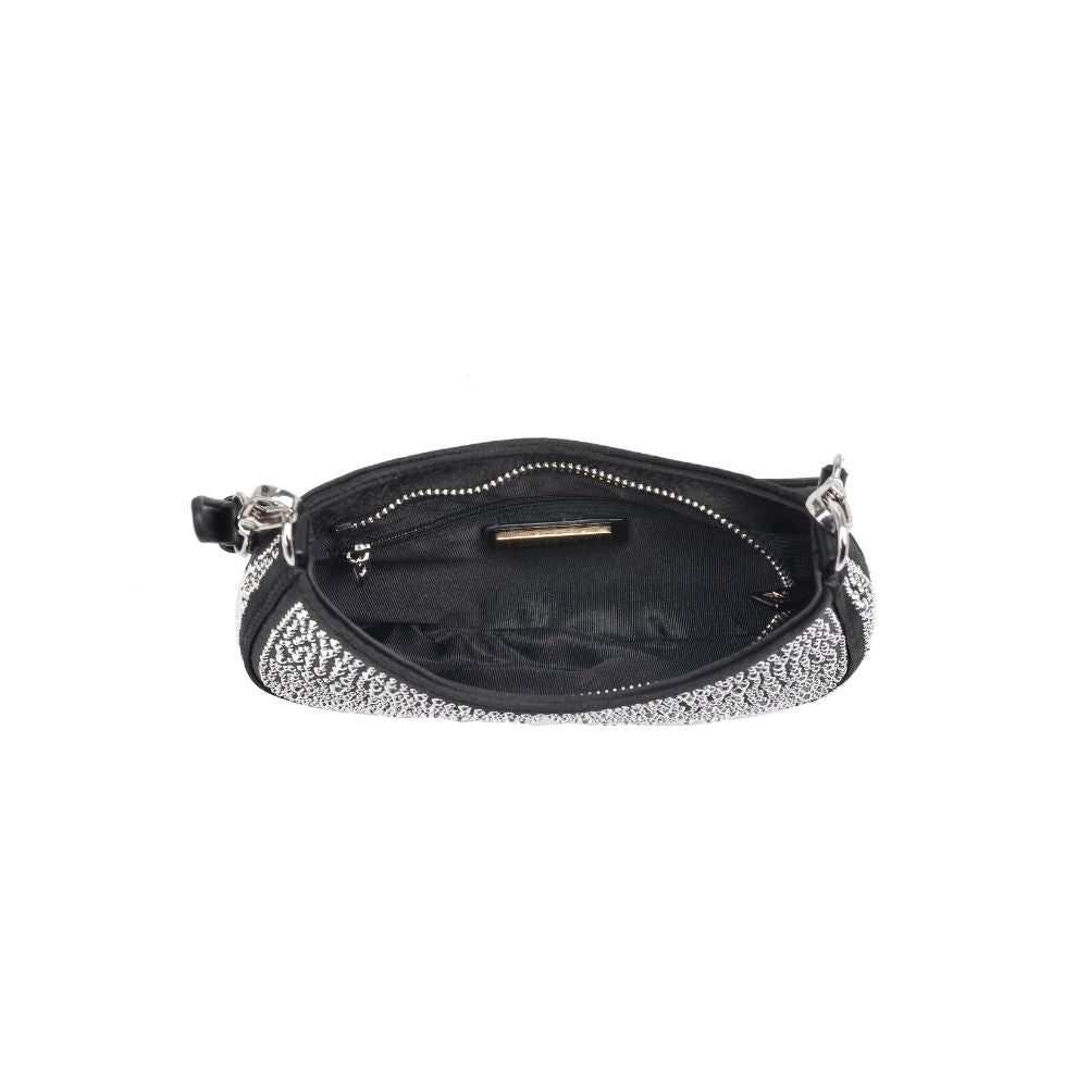 Woman wearing Black Silver Urban Expressions Fantasia Evening Bag 840611106025 View 9 | Black Silver