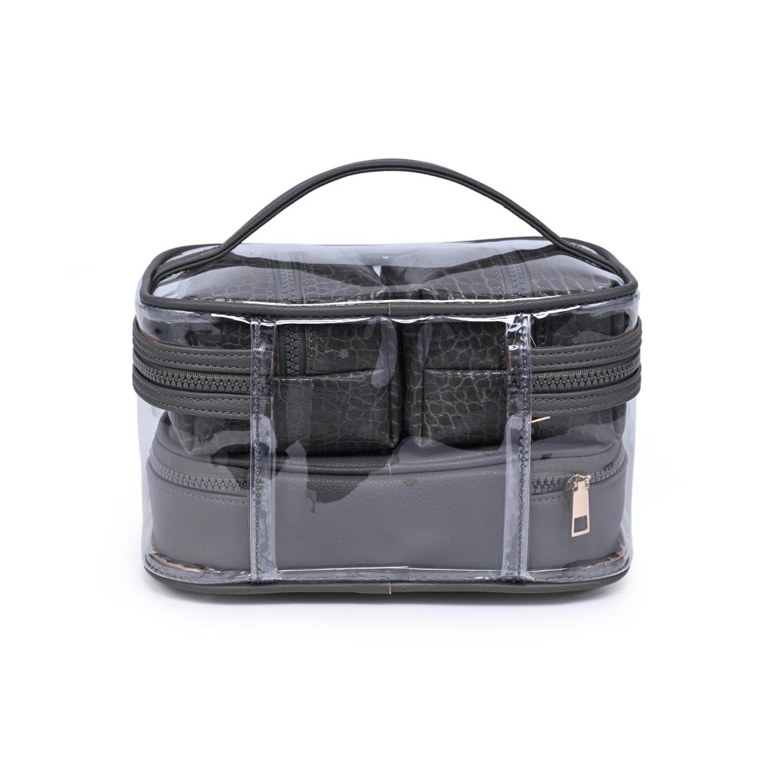 Urban Essentials Croc Chic - 4 Piece Train Case Set 840504215742 View 7 | Dark Grey