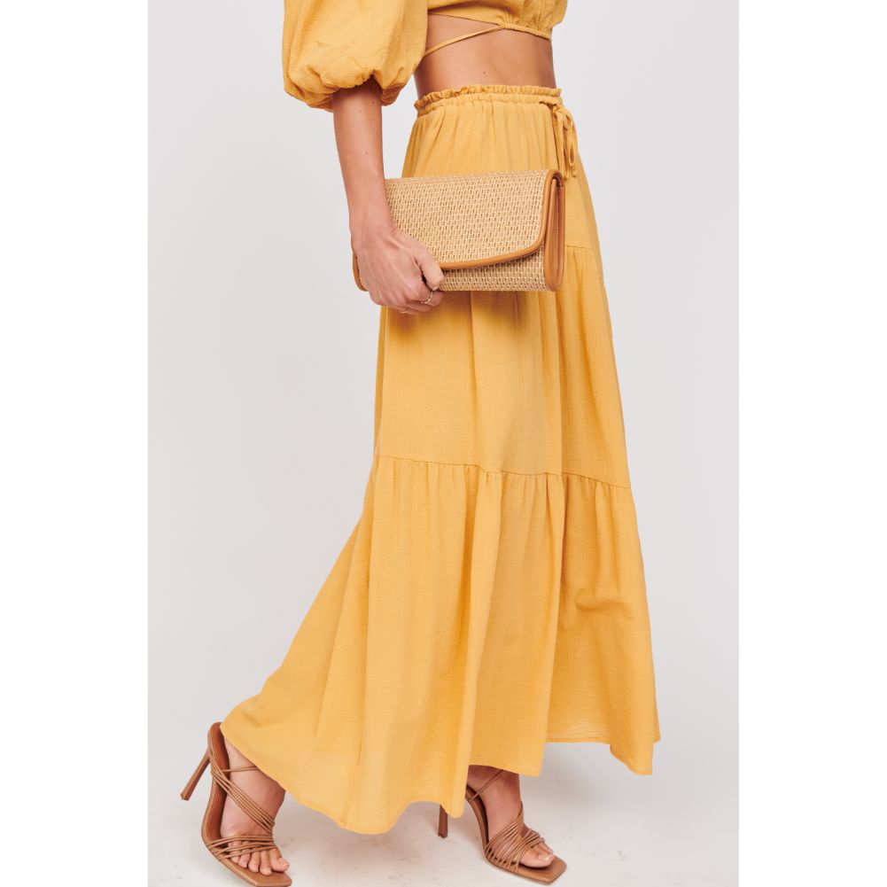 Woman wearing Tan Urban Expressions Imogen Clutch 840611101822 View 3 | Tan