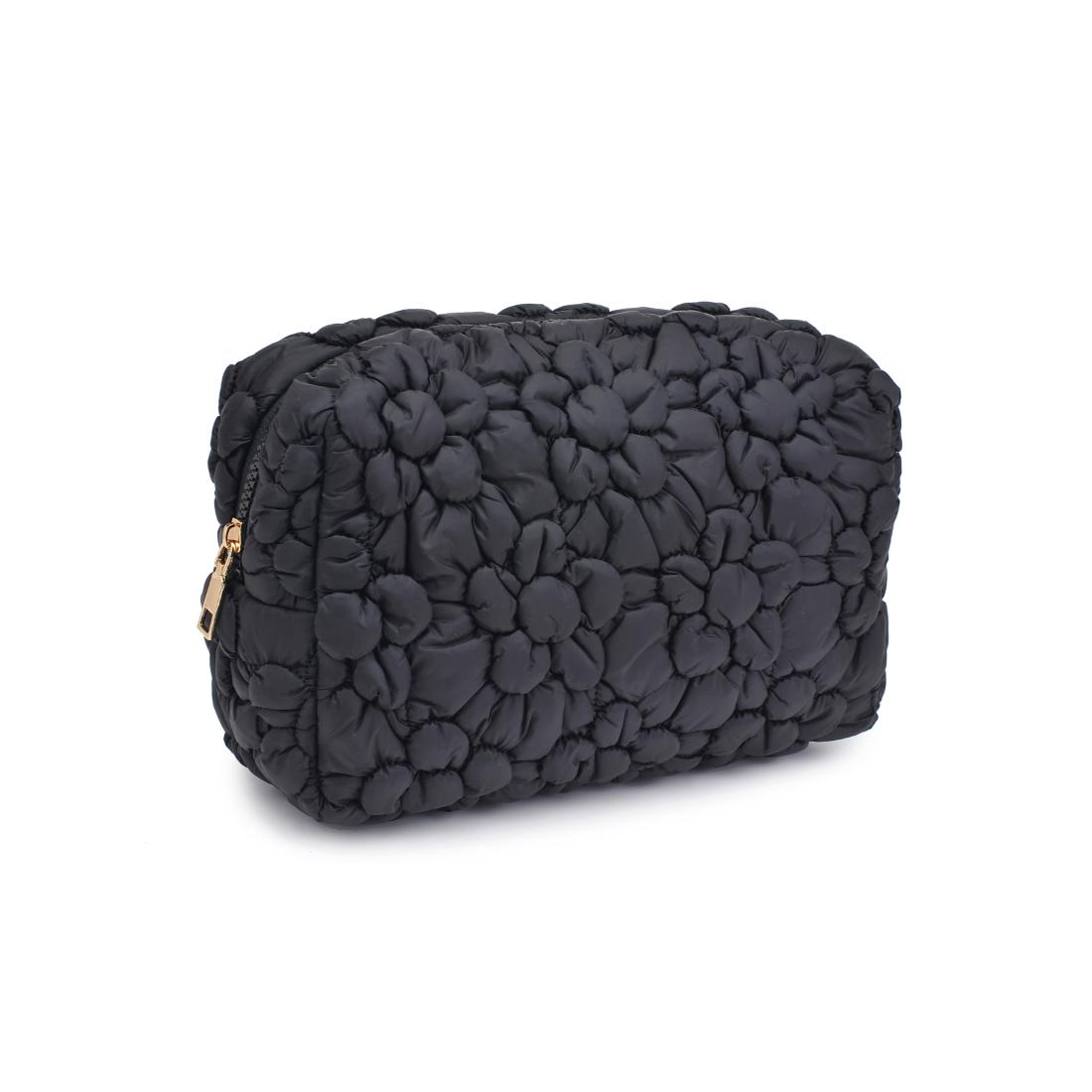 Urban Essentials Flora Pop - Nylon Cosmetic & Travel Organizer Pouch 840611144171 View 6 | Black
