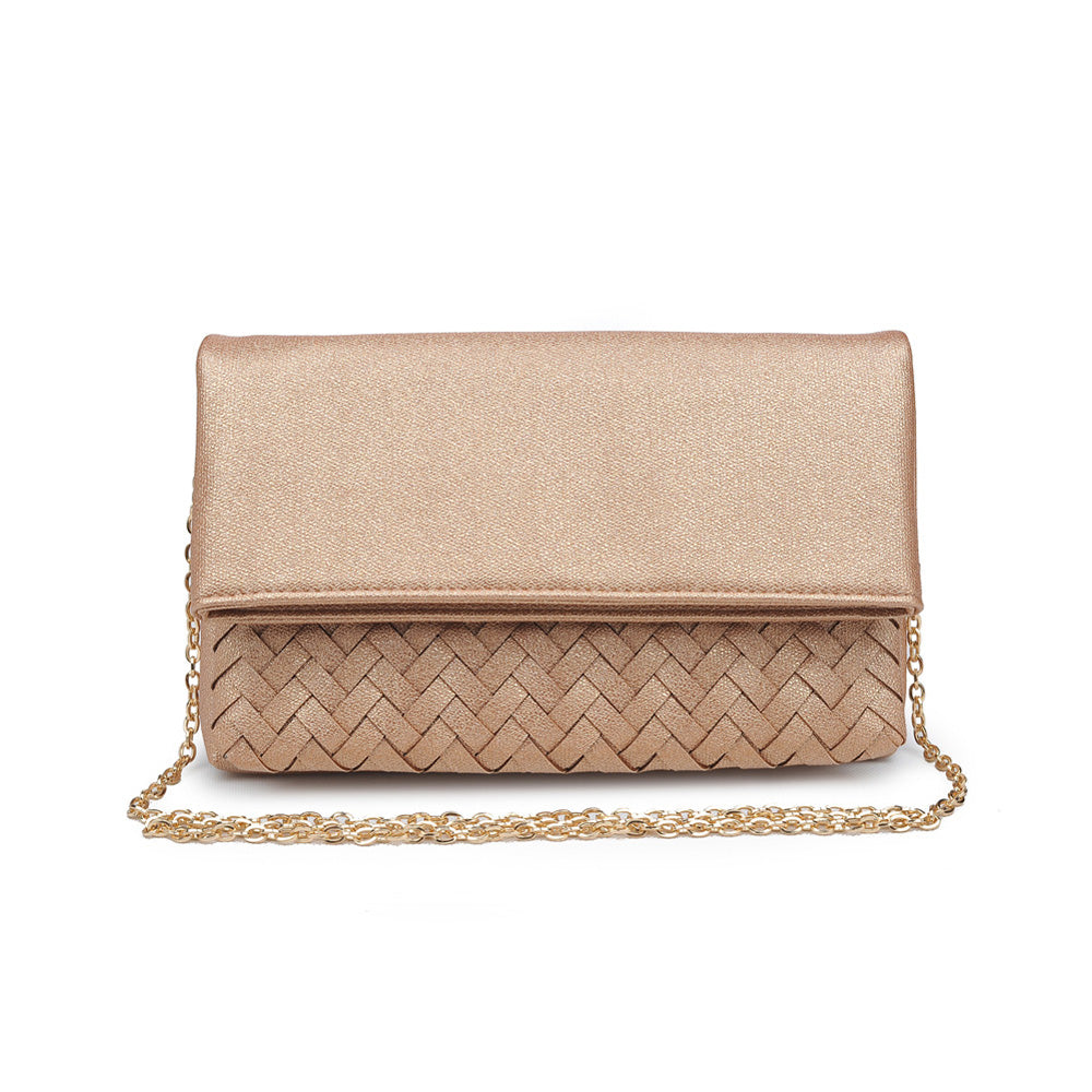 Product Image of Urban Expressions Ember Metallic Clutch NA-840611150721 View 1 | Rose Gold