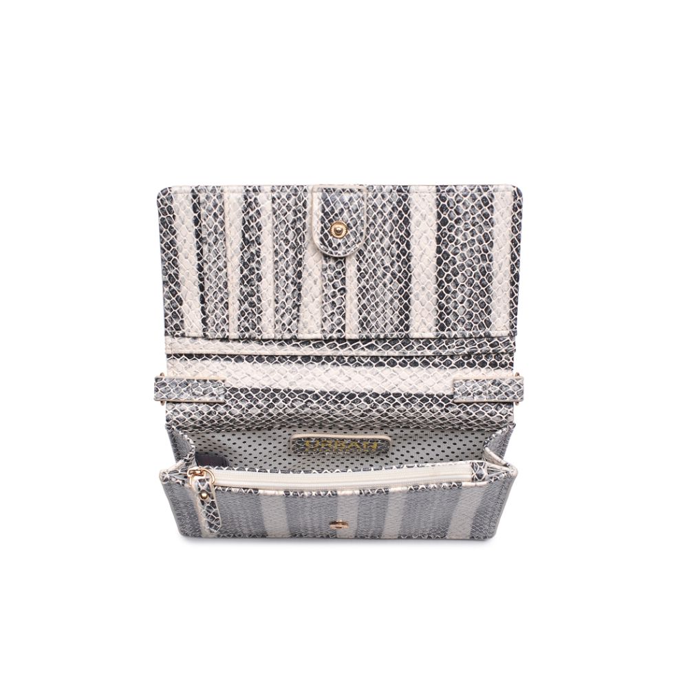 Product Image of Urban Expressions Emma Snake Crossbody 840611173881 View 4 | Black White