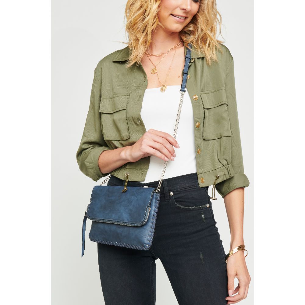 Woman wearing Navy Urban Expressions Elizabeth Crossbody 840611149169 View 1 | Navy
