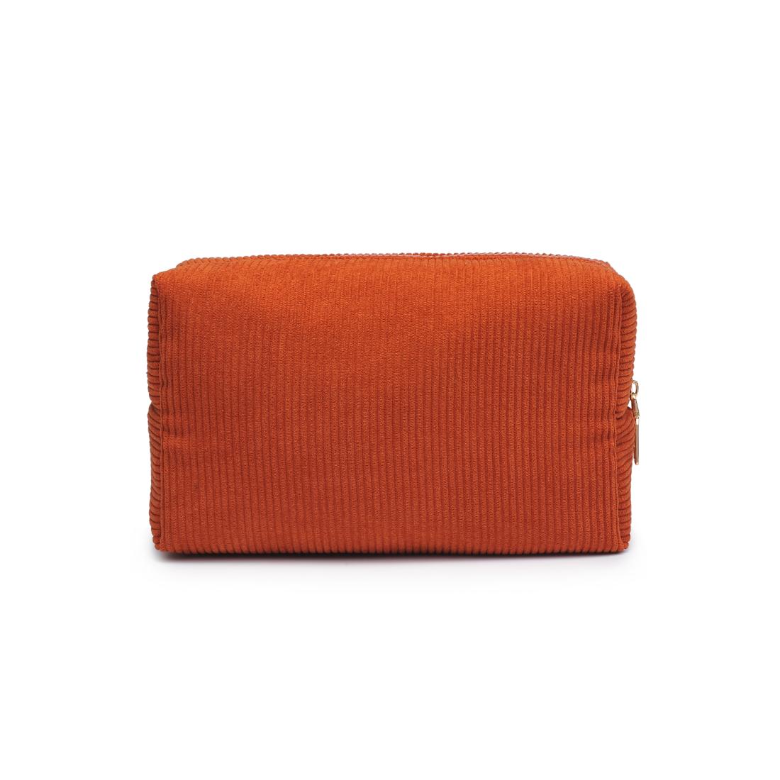 Urban Essentials Cordially Yours - Corduroy Cosmetic & Travel Organizer Pouch 840611196996 View 7 | Cinnamon