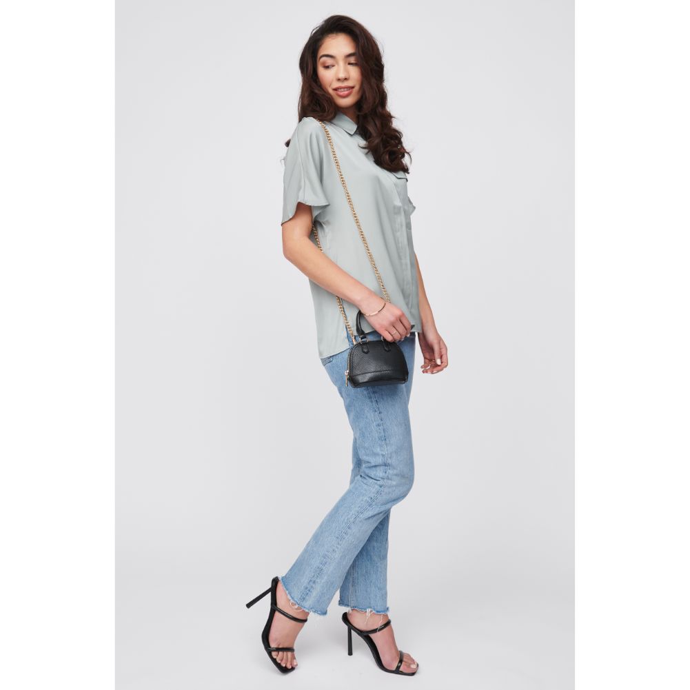 Woman wearing Black Lizard Urban Expressions Bambi Crossbody 818209015189 View 3 | Black Lizard
